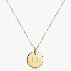 14 karat gold, plated initial necklace